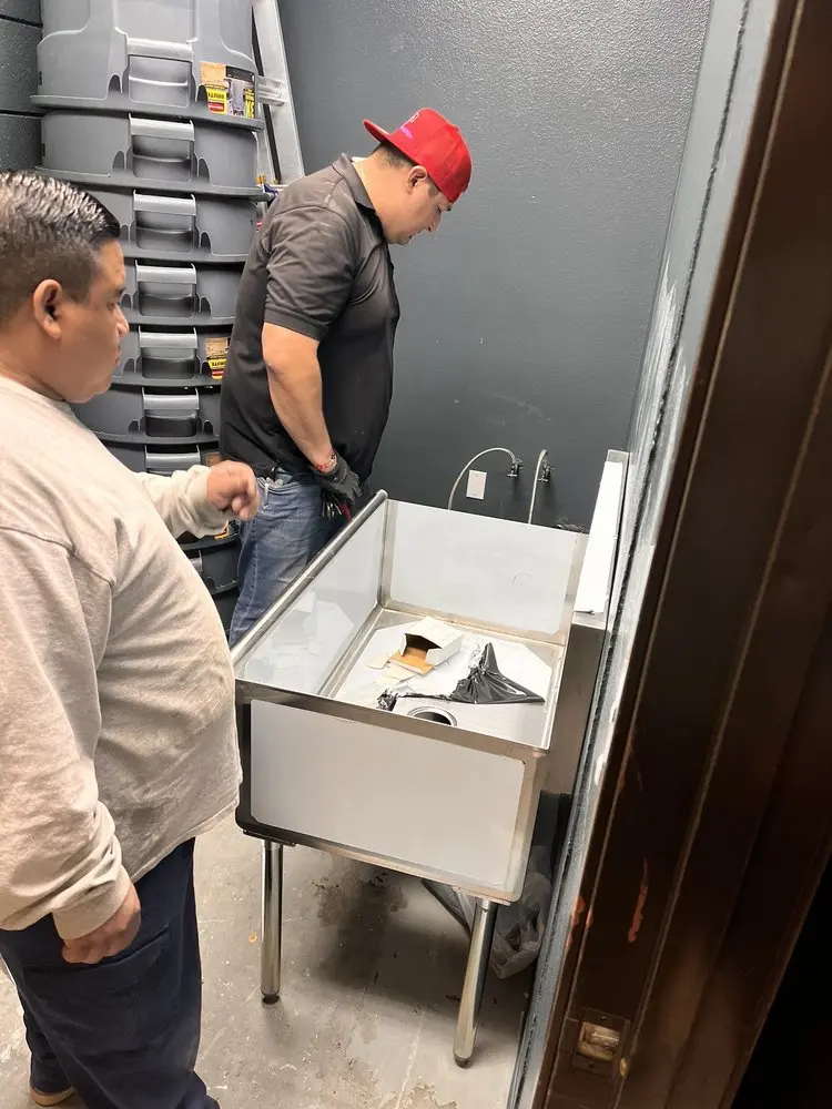 Commercial plumbing and sink installation in Deerfield